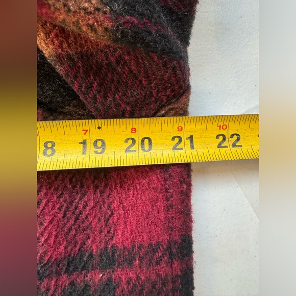 JL Colebrook Wool Blend Jacket Suede Collar Red Plaid Outdoor 90s Med - Picture 2 of 12